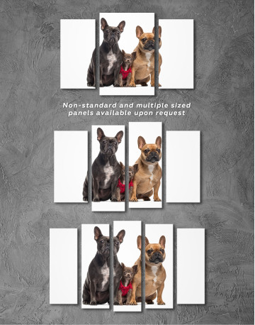 Puppy Chihuahua and French Bulldogs Canvas Wall Art - image 5