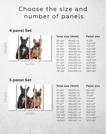 Puppy Chihuahua and French Bulldogs Canvas Wall Art - image 2
