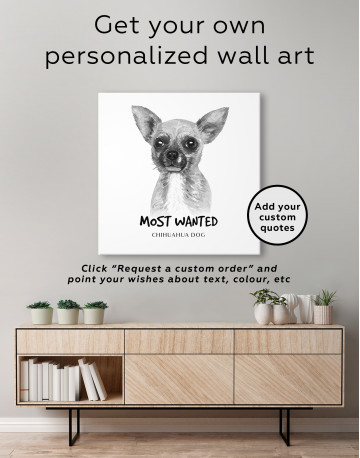 Most Wanted Chihuahua Canvas Wall Art - image 4