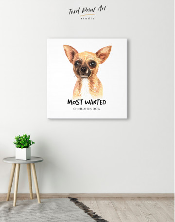 Most Wanted Chihuahua Canvas Wall Art - image 1