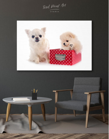 Cute Pomeranian and Chihuahua Canvas Wall Art - image 4