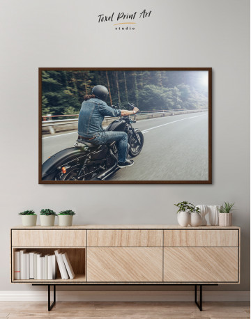 Framed Chopper Rider Canvas Wall Art - image 3