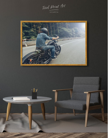 Framed Chopper Rider Canvas Wall Art - image 4