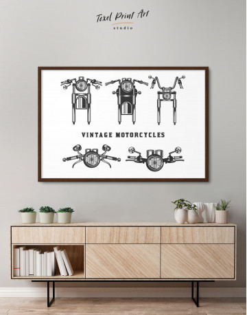 Framed Vintage Motorcycles Canvas Wall Art - image 4