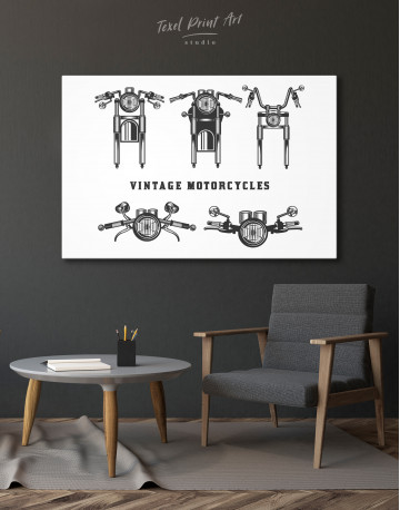 Vintage Motorcycles Canvas Wall Art - image 6