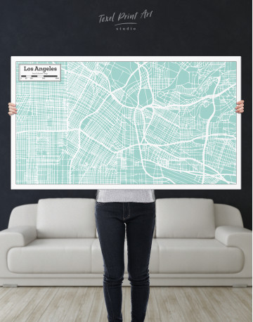 Los Angeles City Map Canvas Wall Art - image 1