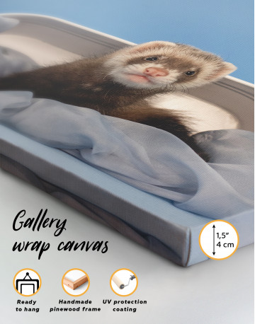 Lazy Ferret in Bed Canvas Wall Art - image 8