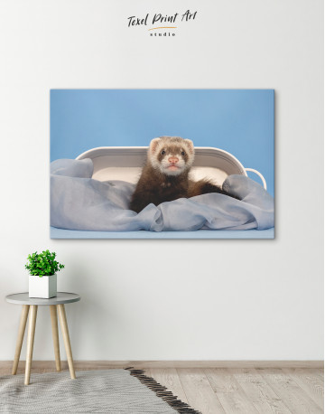 Lazy Ferret in Bed Canvas Wall Art - image 6