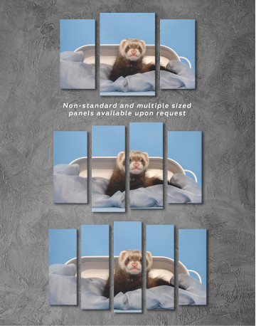 Lazy Ferret in Bed Canvas Wall Art - image 5