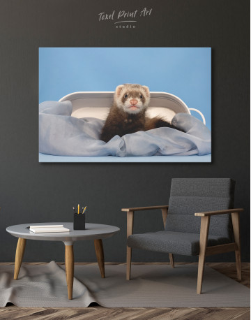 Lazy Ferret in Bed Canvas Wall Art - image 4