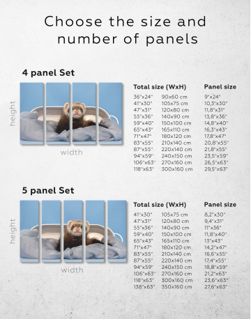 Lazy Ferret in Bed Canvas Wall Art - image 2