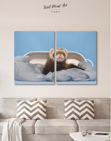Lazy Ferret in Bed Canvas Wall Art - image 10