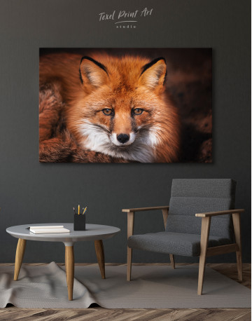 Red Fox Close Up Canvas Wall Art - image 4