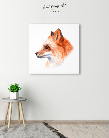 Watercolor Fox Painting Canvas Wall Art - image 1