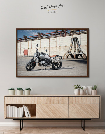 Framed BMW R Nine T Scrambler Canvas Wall Art - image 3