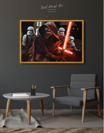 Framed Kylo Ren with Stormtroopers Canvas Wall Art - image 4