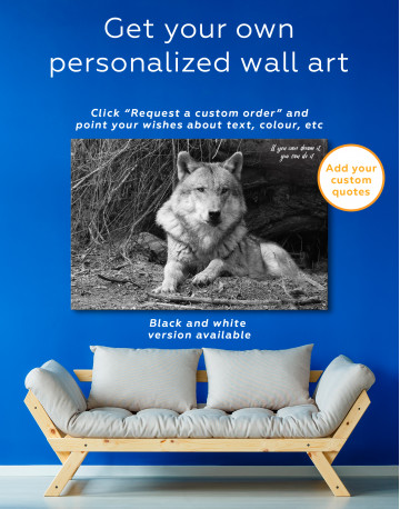 Wild Gray Wolf Canvas Wall Art - image 4