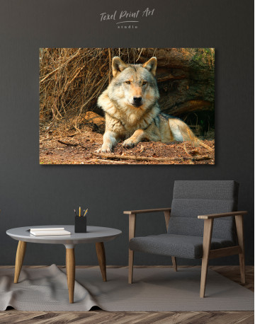 Wild Gray Wolf Canvas Wall Art - image 7
