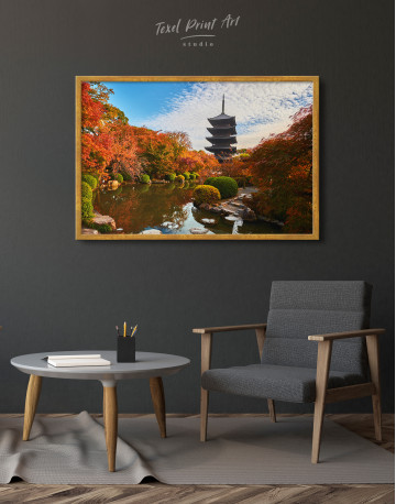 Framed Toji Temple Kyoto Japan Canvas Wall Art - image 4