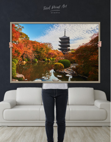 Framed Toji Temple Kyoto Japan Canvas Wall Art - image 5