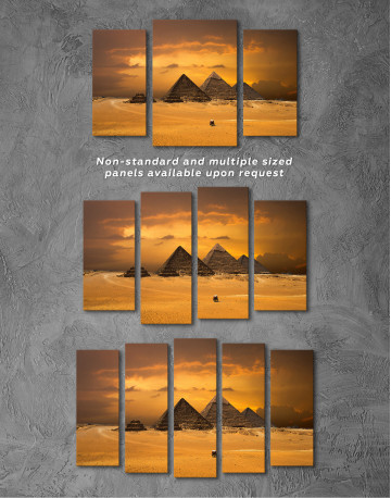 Pyramids With A Beautiful Sky Of Giza Canvas Wall Art - image 5