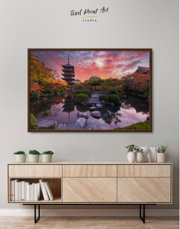 Framed Toji Temple in Kyoto Canvas Wall Art - image 3