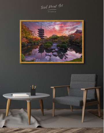Framed Toji Temple in Kyoto Canvas Wall Art - image 4