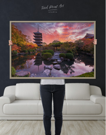 Framed Toji Temple in Kyoto Canvas Wall Art - image 5