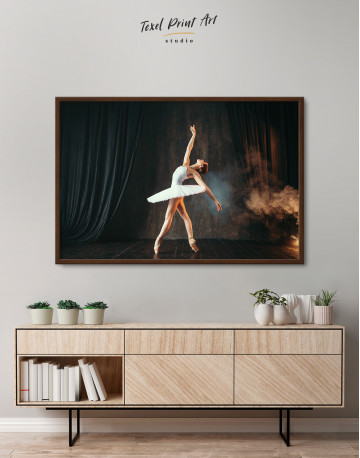 Framed Ballerina Photo Canvas Wall Art - image 3