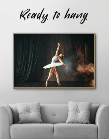 Framed Ballerina Photo Canvas Wall Art