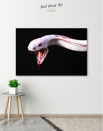 YKing1 Albino King Cobra Snake Canvas Wall Art - image 6