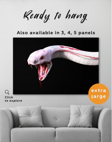 YKing1 Albino King Cobra Snake Canvas Wall Art - image 3