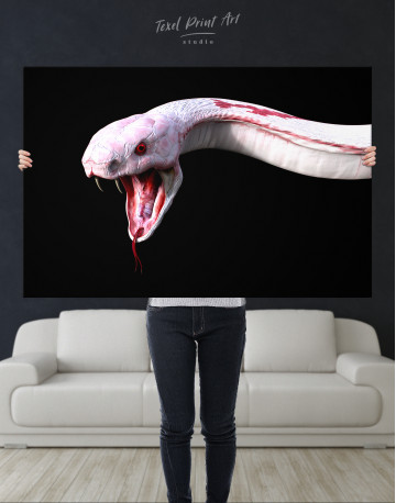 YKing1 Albino King Cobra Snake Canvas Wall Art - image 9