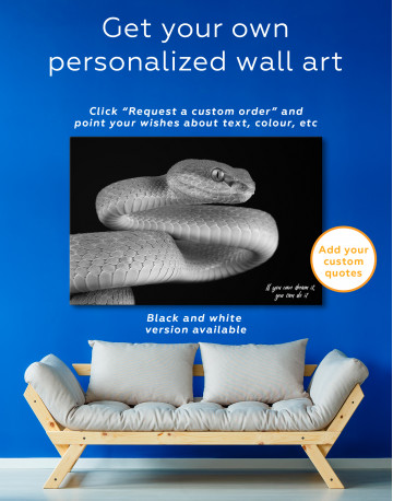 Blue Viper Snake Canvas Wall Art - image 7