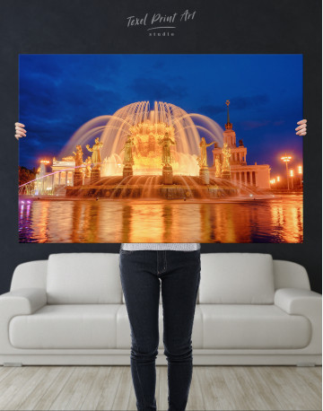Fountain of Friendship of Nations Moscow Canvas Wall Art - image 9