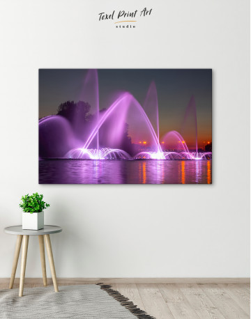 Illuminated Fountain Canvas Wall Art - image 6