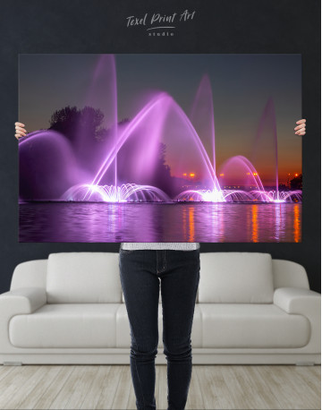 Illuminated Fountain Canvas Wall Art - image 10