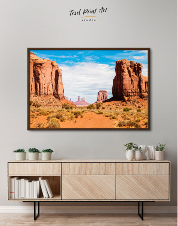 Framed Monument Valley Utah Arizona Canvas Wall Art - image 3