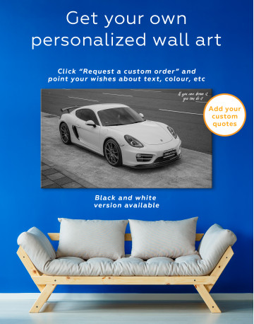 Gray Porsche Cayman Canvas Wall Art - image 7