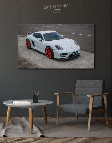 Gray Porsche Cayman Canvas Wall Art - image 4