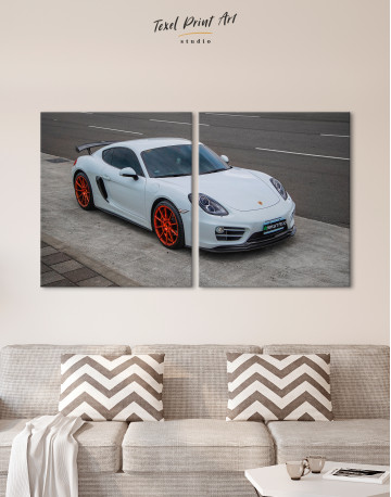 Gray Porsche Cayman Canvas Wall Art - image 10
