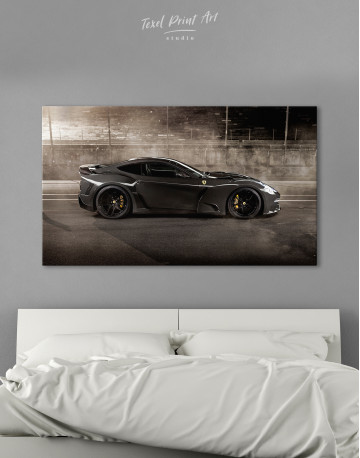 Black Ferrari F12 Berlinetta Canvas Wall Art