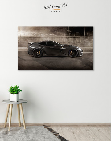 Black Ferrari F12 Berlinetta Canvas Wall Art - image 6