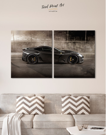 Black Ferrari F12 Berlinetta Canvas Wall Art - image 10