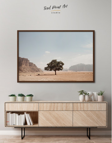 Framed Lonely Tree in Desert Canvas Wall Art - image 3