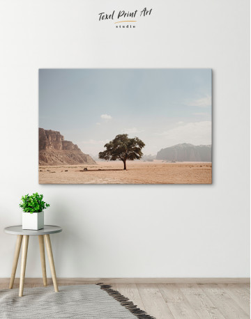 Lonely Tree in Desert Canvas Wall Art - image 2