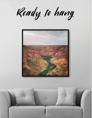 Framed Canyon De Chelly landscape Canvas Wall Art