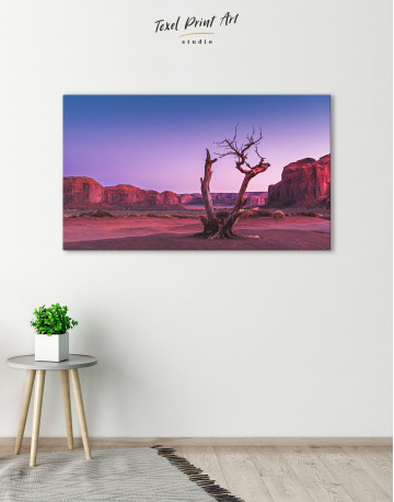 Monument Valley Tree Sunset Canvas Wall Art - image 6