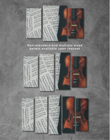 Violin and Music Notes Canvas Wall Art - image 6