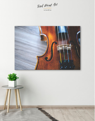 Violin Close Up Photo Canvas Wall Art - image 4